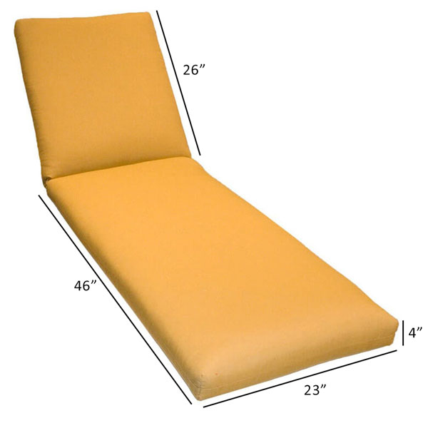 72" x 23 x 4" Chaise Lounge Cushion - Large Replacement Cushion - Image 2